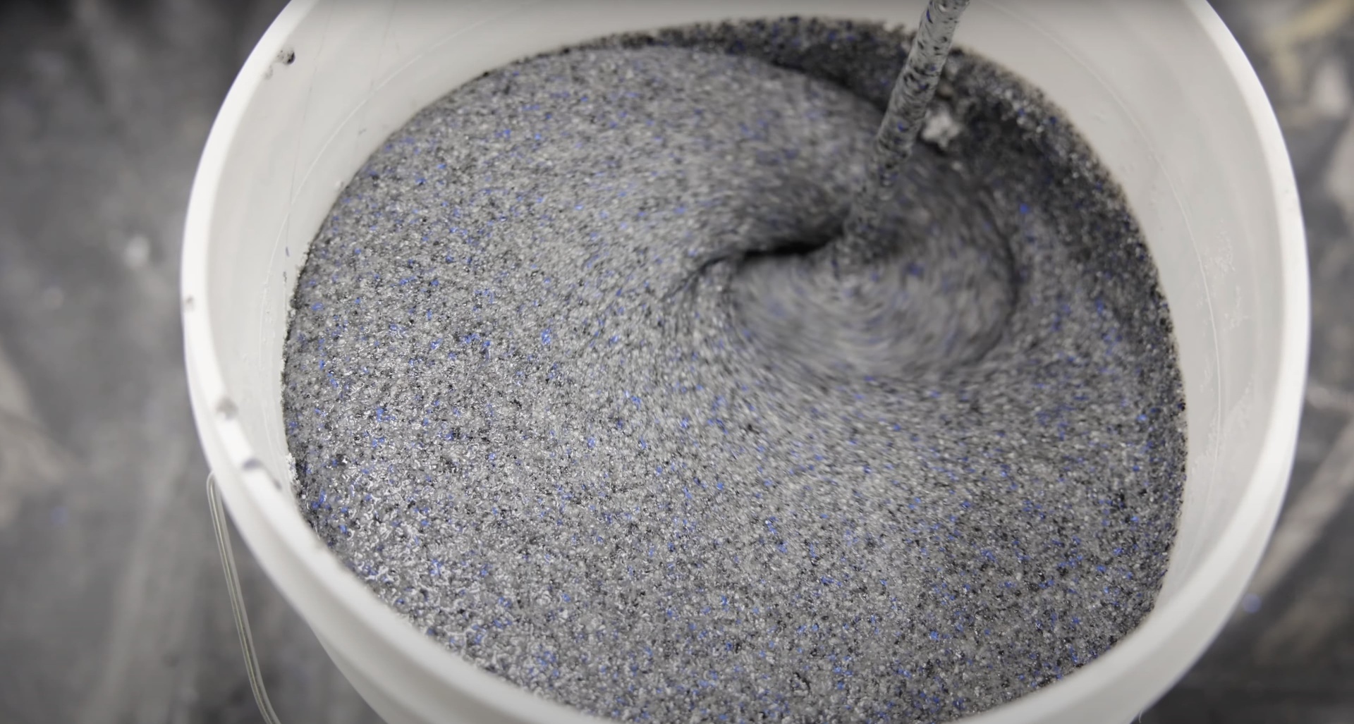 High-quality concrete mix preparation showing professional materials and equipment